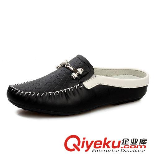 夏季拖鞋男女款式 夏季新款男士透氣zp半托休閑皮鞋時尚百搭包頭韓版潮流男鞋批發(fā)原始圖片3