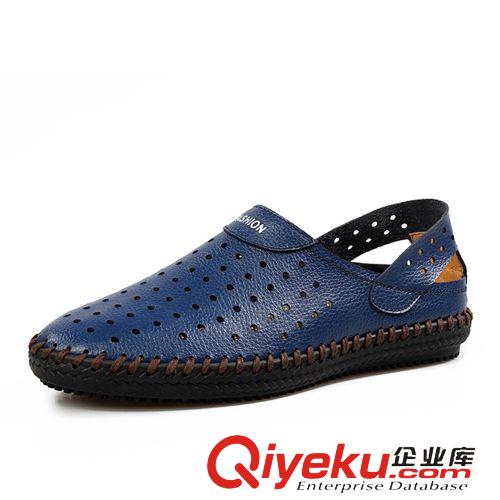 夏季拖鞋男女款式 純手工男士夏季zp皮鞋透氣洞洞潮男鞋子鏤空透氣鞋休閑鞋子批發(fā)原始圖片3