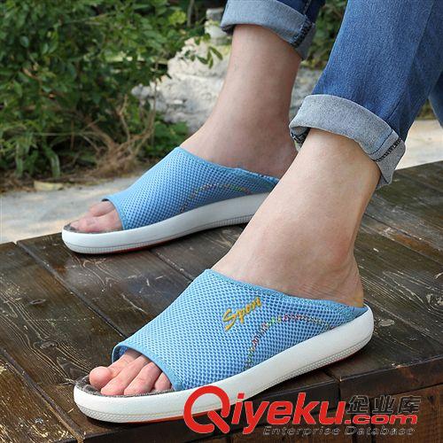 夏季拖鞋男女款式 廠家直銷2014夏季男女情侶網(wǎng)面透氣網(wǎng)布休閑鞋網(wǎng)紗透氣男女鞋批發(fā)原始圖片3
