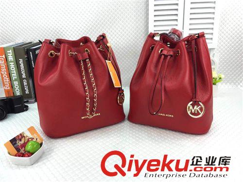 M 邁克 頭層牛皮gd原版皮水桶包女式單肩休閑女包一件代發韓版包包批發