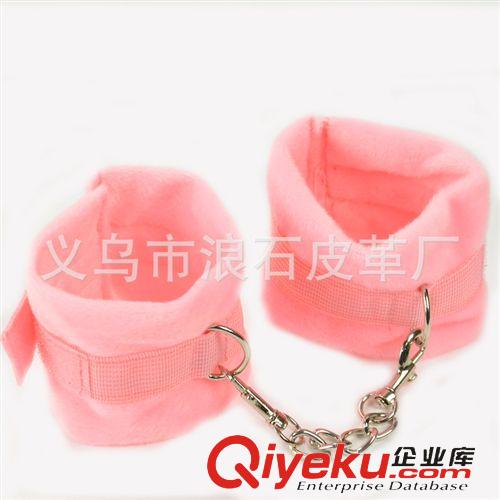情趣skjk 粉色毛絨sk批發 冬季加厚毛絨情趣束縛sk 魔術貼織帶sk原始圖片3