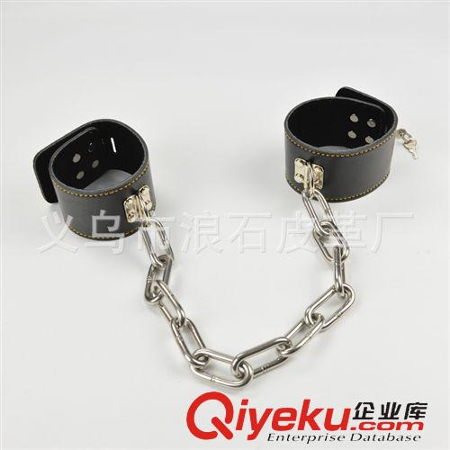 情趣腳銬 成人用品 情趣玩具6毫米粗不銹鋼鏈條 皮革手腳扣 性保健用品原始圖片2
