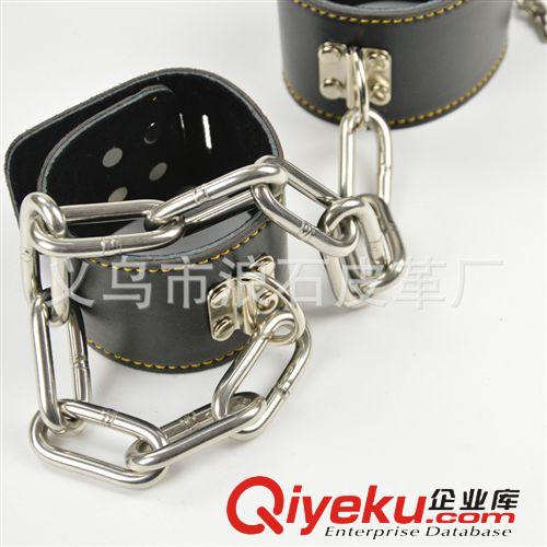 情趣腳銬 成人用品 情趣玩具6毫米粗不銹鋼鏈條 皮革手腳扣 性保健用品原始圖片3