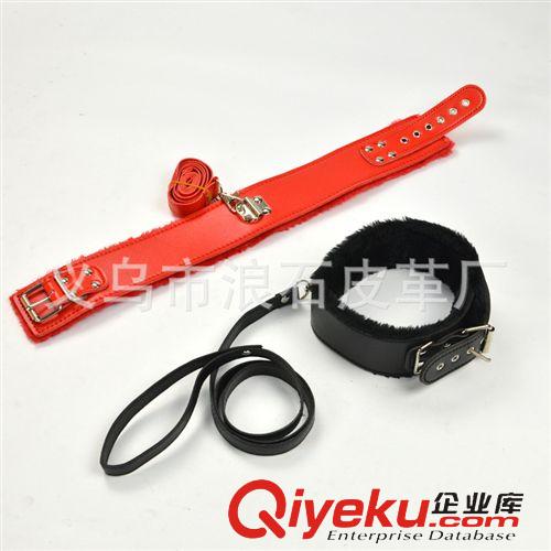 情趣項圈 脖套 直銷供應夫妻情趣用品 高質量皮革毛絨項圈 成人用品批發原始圖片3