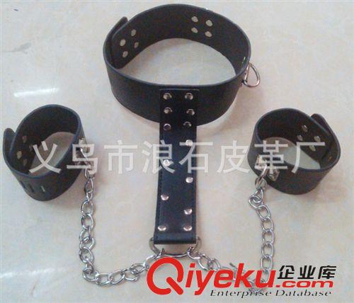 情趣項圈 脖套 供應成人用品 PU皮情趣sk金屬鏈項圈 夫妻情趣用具批發原始圖片3