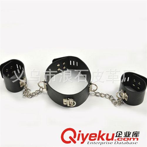 情趣項圈 脖套 供應成人用品 PU皮情趣sk金屬鏈項圈 夫妻情趣用具批發