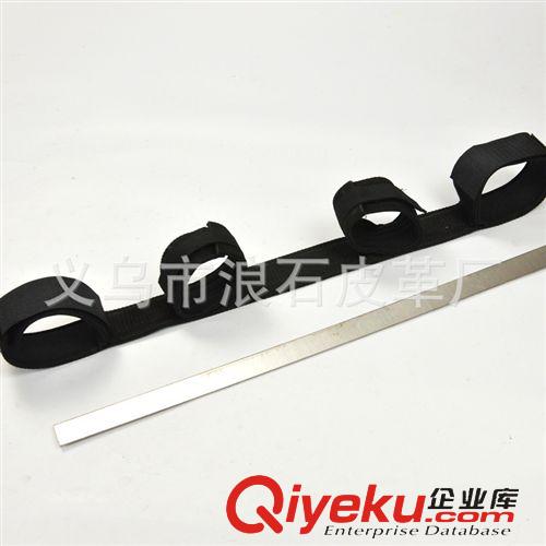 不銹鋼 情趣sjk批發(fā) 織帶手腳一字拷 插鋼板一字翹臀銬 另類束縛銬原始圖片2