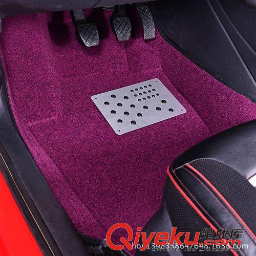 新款草坪絲汽車腳墊 汽車用品一件代發免費 草坪絲汽車腳墊韓國絲全包圍 汽車絲圈腳墊