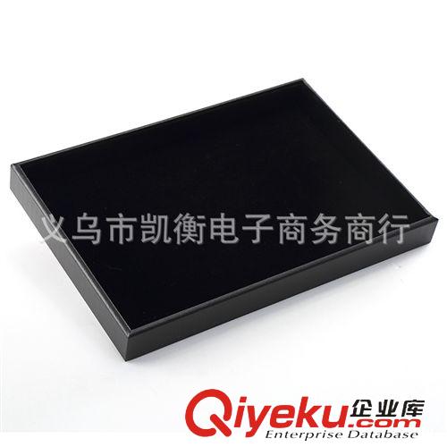飾品展示架 平面盤 飾品展示盤 首飾擺件空盤 黑色絨布托盤 飾品收納盒收納原始圖片3