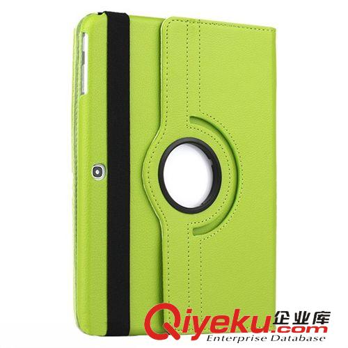 三星旋轉(zhuǎn)系列皮套 三星平板電腦保護套 旋轉(zhuǎn)荔枝紋 tab3 P5200 8.0寸休眠皮套 工廠原始圖片2