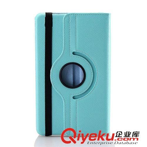 三星旋轉(zhuǎn)系列皮套 三星平板電腦保護套 旋轉(zhuǎn)荔枝紋 tab3 P5200 8.0寸休眠皮套 工廠原始圖片3
