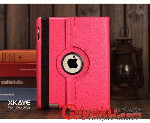 蘋果旋轉系列皮套 廠家批發 蘋果ipad3平板電腦皮套  荔枝紋 360°旋轉電腦保護套原始圖片2