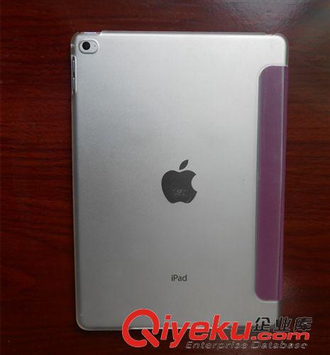 蘋果平板電腦電壓系列皮套 新款 IPAD6蘋果6磨砂透明殼三折電壓保護(hù)套 平板電腦皮套廠家批發(fā)原始圖片2