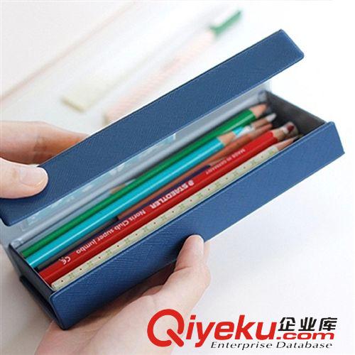 熱賣爆款 批發韓國文具經典簡約實用辦公學生鉛筆盒文具盒筆袋 4色選