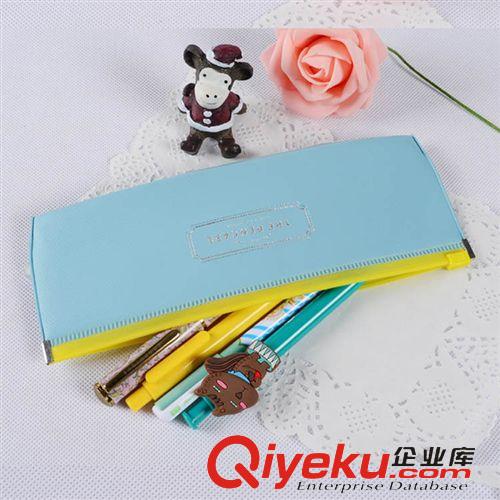 筆袋、文具袋 批發(fā)供應(yīng) 韓國(guó)文具袋 筆袋 PVC筆袋 皮質(zhì)純色筆袋