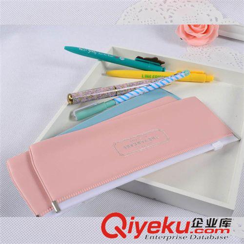 筆袋、文具袋 批發(fā)供應(yīng) 韓國(guó)文具袋 筆袋 PVC筆袋 皮質(zhì)純色筆袋原始圖片3