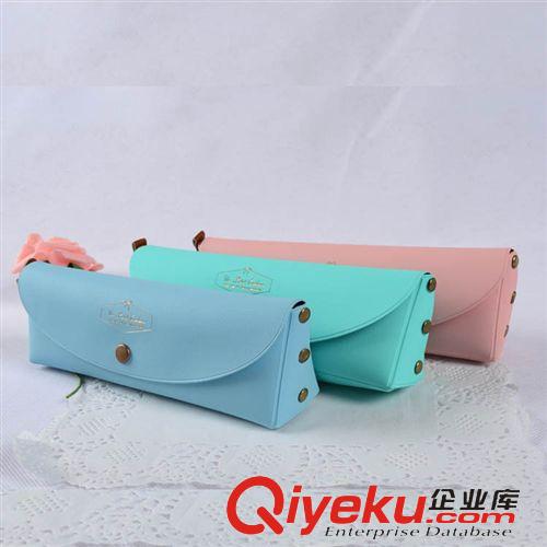 筆袋、文具袋 韓國創(chuàng)意文具袋 立體純色筆袋 鉛筆袋 磨砂PVC筆袋原始圖片2