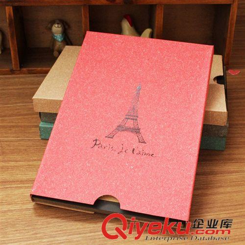 相冊 韓國畢業(yè)紀(jì)念相冊批發(fā)巴黎鐵塔A5手工相冊4色牛皮紙封面diy影集原始圖片2