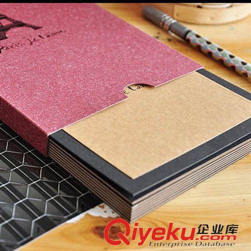相冊 韓國畢業(yè)紀(jì)念相冊批發(fā)巴黎鐵塔A5手工相冊4色牛皮紙封面diy影集原始圖片3