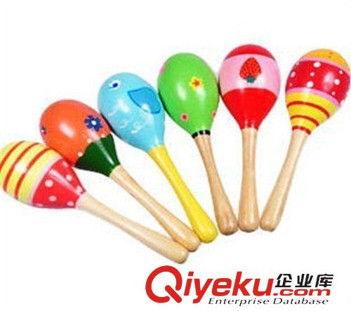 寶寶玩具總動員 小號多款彩色木制沙錘 幼兒聲樂奧爾夫樂器 小號搖鈴早教玩具2846原始圖片2