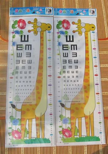 裝飾畫|墻貼|壁飾|無(wú)框畫 秀氣款長(zhǎng)頸鹿 卡通兒童房 量身高的墻貼 身高尺貼 身高貼  1512原始圖片3