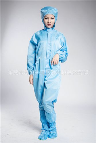 【更多產(chǎn)品】 廠家生產(chǎn)供應(yīng) 防靜電連帽連體服 防靜電導(dǎo)電纖維工作服原始圖片2