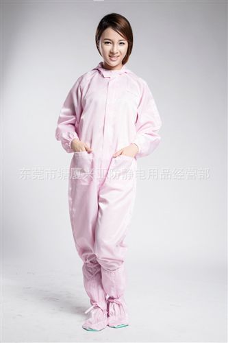 【更多產(chǎn)品】 廠家生產(chǎn)供應(yīng) 防靜電連帽連體服 防靜電導(dǎo)電纖維工作服原始圖片3