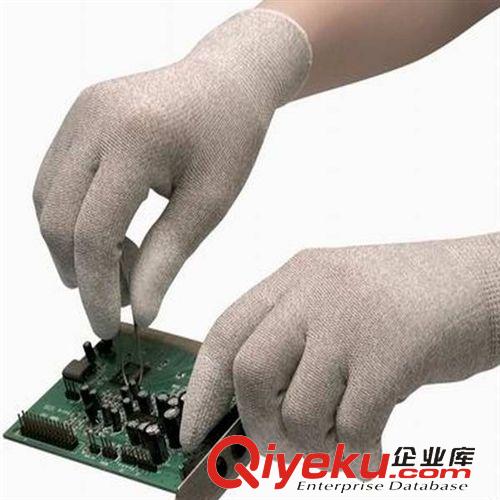 無塵室耗材系列 PU銅絲涂指無塵手套  銅纖維導電手套原始圖片2