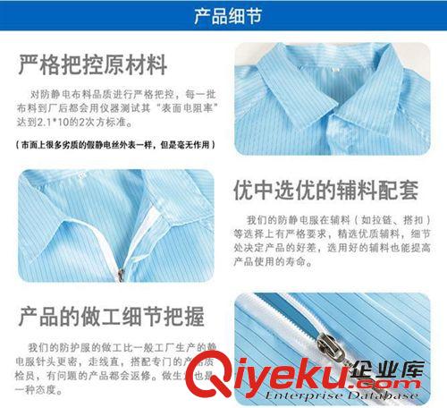 防靜電耗材 滌綸長絲纖維與進(jìn)口導(dǎo)電絲靜電分體服 廠家直銷H-2102原始圖片3