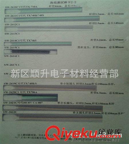 棉簽系列 綠桿棉簽 凈化無塵棉簽 海綿頭2614C1可代TX-746S擦拭棒 工業(yè)棉簽原始圖片2