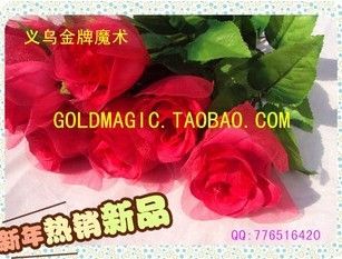 花类 【灯芯玫瑰 磁控开关 超亮】魔术道具 亮灯玫瑰情人节礼物婚庆10g