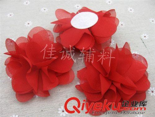 店主推薦 熱銷爆款 服裝輔料 雪紡立體花邊8葉花朵 DIY手工材料頭飾鞋材 8CM原始圖片2