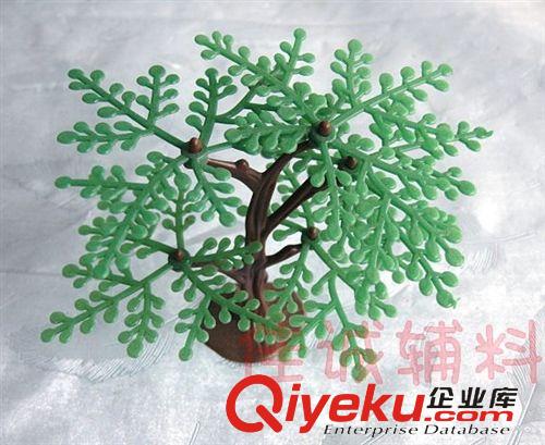 小工藝品/小玩具 塑料裝飾小樹(shù) DIY綠色小樹(shù) 枝葉可拆組 高9CM