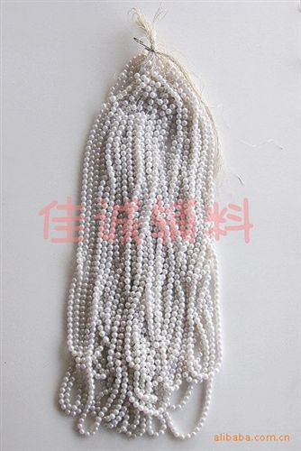 珠类 DIY串珠材料 塑料泡珠珠光珠串 仿珍珠散珠 白/黑3-10MM