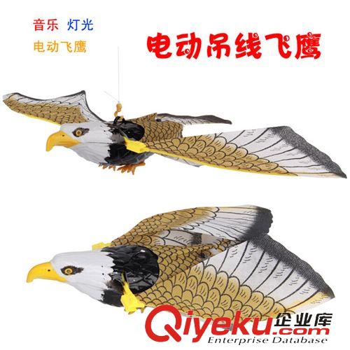 掌柜推薦 電動仿真吊線老鷹飛鷹 眼睛會亮會發(fā)聲老鷹玩具 夜市地攤熱賣玩具原始圖片2