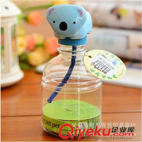 八月份新品 小盆栽陶瓷小動物水培三葉草 DIY有氧植栽工作桌面迷你青草種植原始圖片3