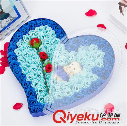 八月份新品 浪漫禮品單戀一枝花小熊玫瑰香肥皂花92朵 顏色多樣品種廠家直銷原始圖片2