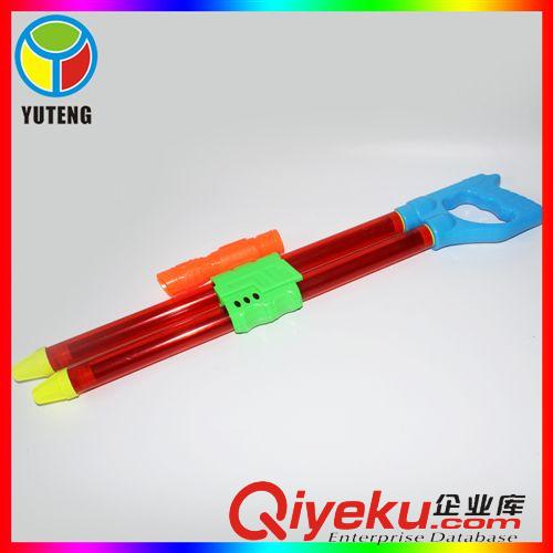 夏天玩具 YT399667批發(fā)54cm 抽拉式水槍 抽水式雙管水炮 沙灘漂流戲水玩具原始圖片3