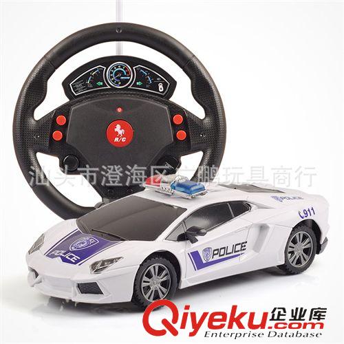新品專區 學智善迷你方向盤重力感應充電遙控車燈光四通玩具蘭博基尼警車.6