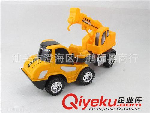 慣性玩具 15907實色慣性拖頭工程車 吊車兒童玩具 益智玩具 慣性車 0.31