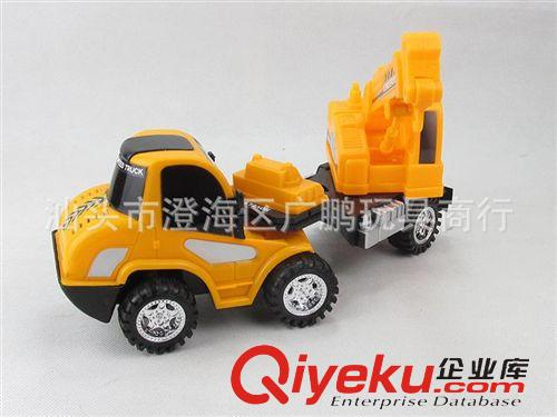 慣性玩具 15907實色慣性拖頭工程車 吊車兒童玩具 益智玩具 慣性車 0.31