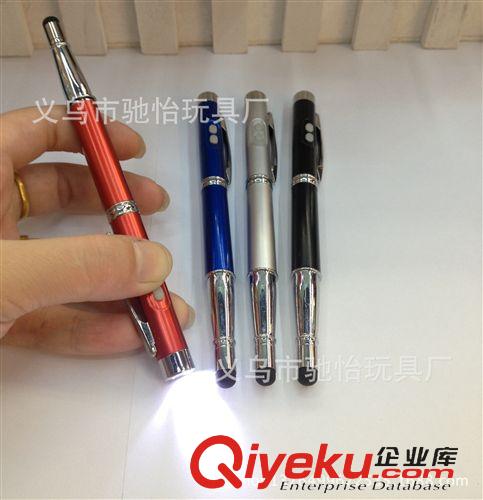 多功能激光觸屏筆 4合一激光電容筆 金屬圓珠筆 金屬觸屏筆 手寫筆LED燈筆原始圖片3