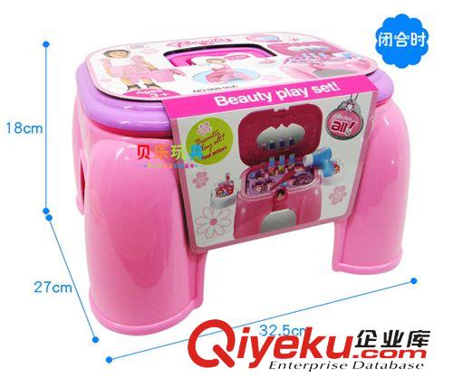 過家家系列玩具 批發(fā)2014新品上市 兒童迷你過家家梳妝桌 仿真梳妝臺收納椅1.15原始圖片3
