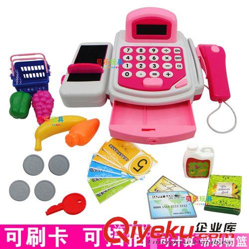 過家家系列玩具 批發{zx1}款多功能仿真收銀機 逼真聲光效果 可計算過家家玩具0.72原始圖片3
