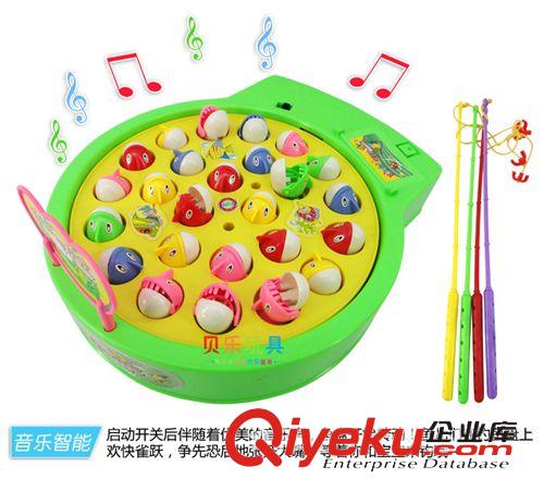 電動(dòng)系列玩具 批發(fā)大號(hào)轉(zhuǎn)盤電動(dòng)釣魚玩具 兒童釣魚套裝 寶寶益智玩具游戲0.53原始圖片2