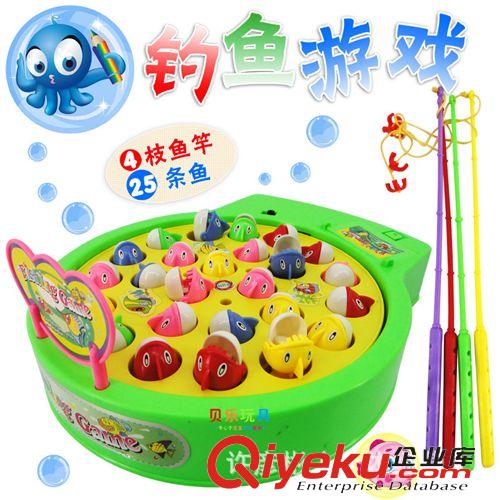 電動(dòng)系列玩具 批發(fā)大號(hào)轉(zhuǎn)盤電動(dòng)釣魚玩具 兒童釣魚套裝 寶寶益智玩具游戲0.53原始圖片3