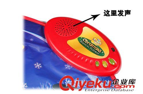 早教系列玩具 批發(fā)布制圣誕游戲毯 親子早教兒童玩具 有聲爬行毯電子發(fā)聲游戲墊原始圖片3