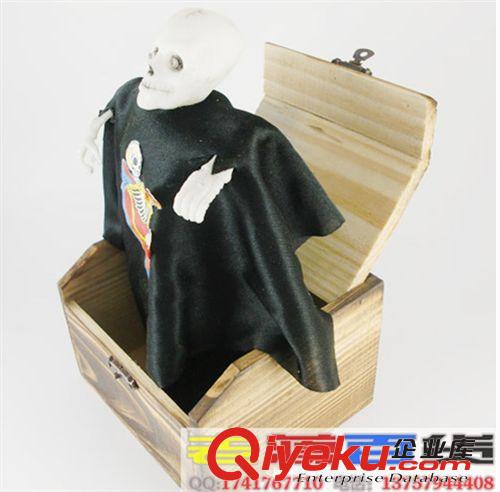 鬼屋酒吧裝飾道具 嚇一跳整蠱玩具 恐怖木盒 嚇人生日禮物 愚人節(jié)惡搞整人玩具鬼頭原始圖片2