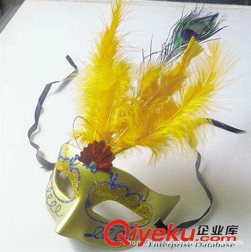 眼罩面具系列 舞會(huì)表演面具，彩繪面具,wns面具,gd孔雀羽毛卡丹面具原始圖片3