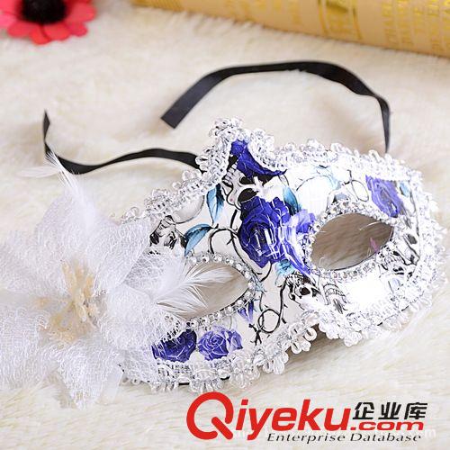 眼罩面具系列 新款精美wns風格 蕾絲水鉆皮革面具 化妝舞會公主面具原始圖片2